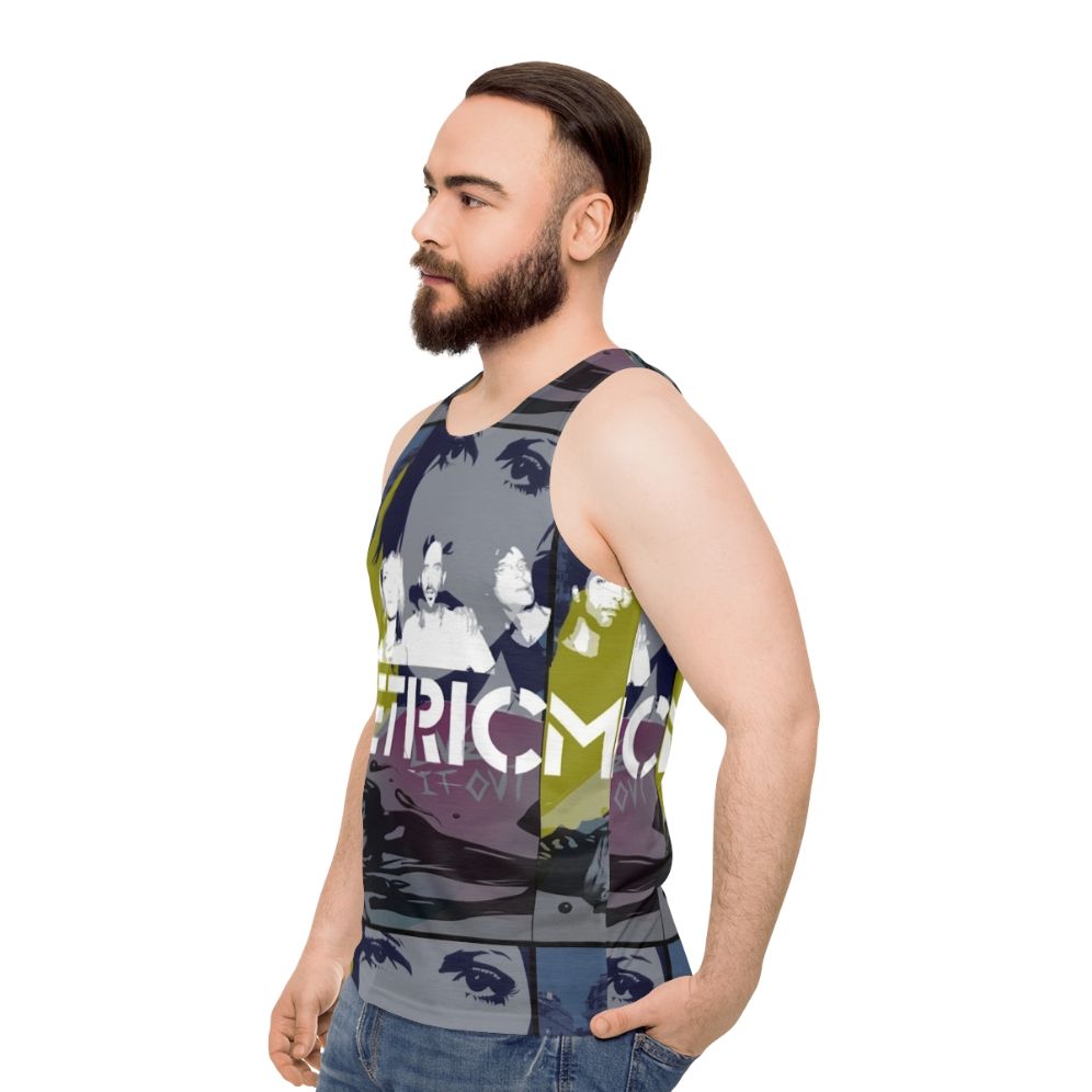 Unisex indie music tank top - men side