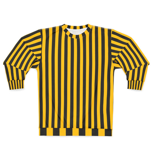 Yellow and black striped pattern sweatshirt