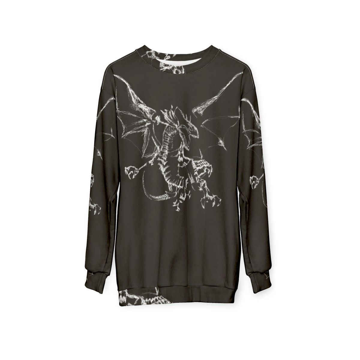 Mystic Lightning Dragon Sweatshirt - Legendary Animal Spirit - hanging