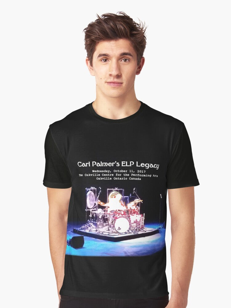 Carl Palmer's ELP Legacy 2017 Graphic T-Shirt with Progressive Rock Design - Men