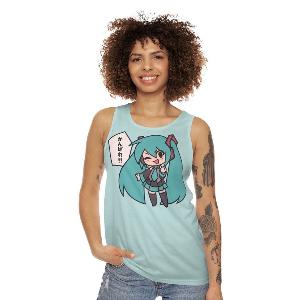 Hatsune Miku Chibi Ganbatte Unisex Tank Top - women