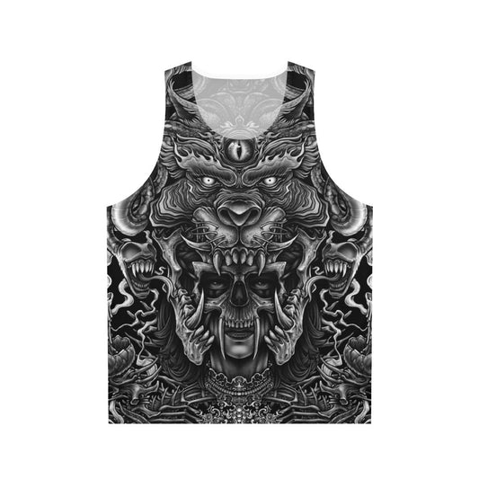 Winya No 129 Unisex Tank Top in Dark Gothic Fashion