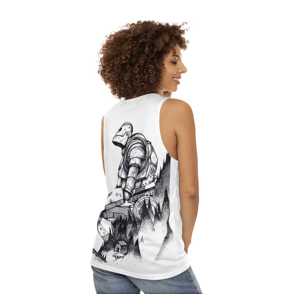 Iron Giant superhero robot movie inspired unisex tank top - women back