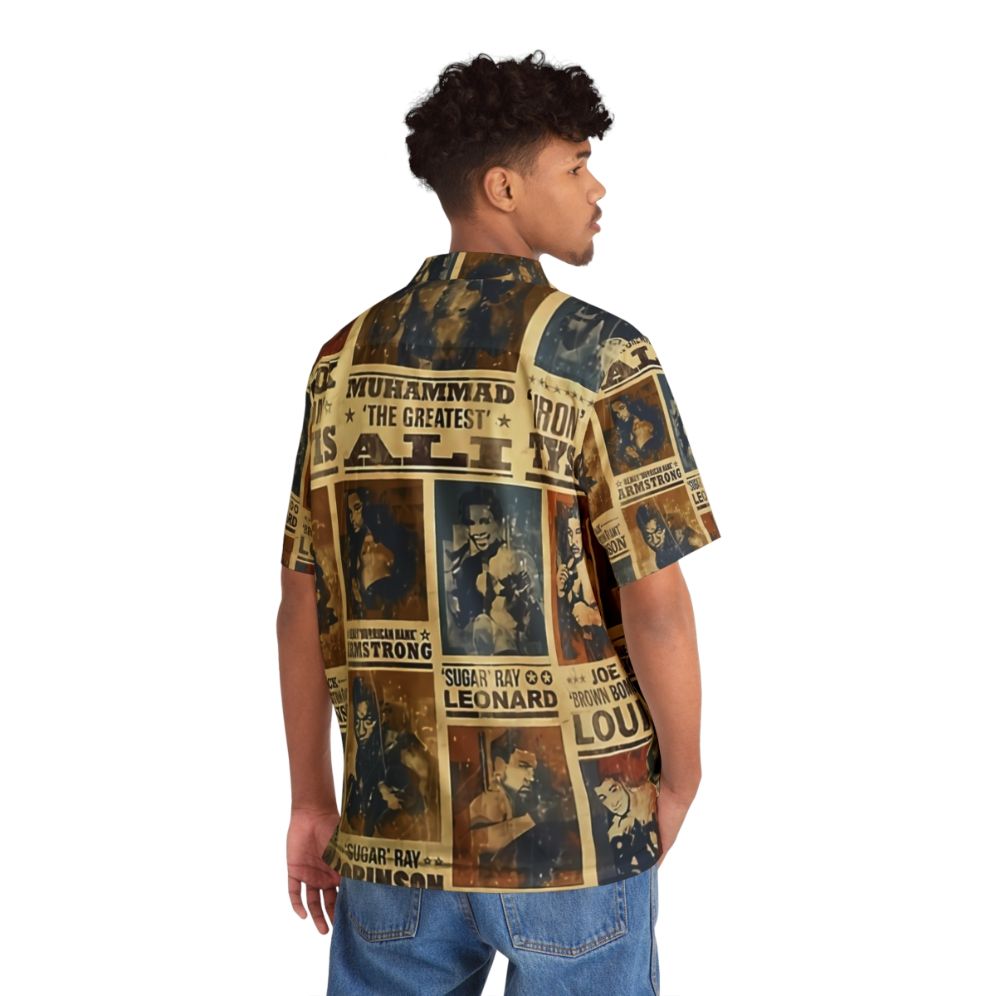 Retro Champion Of The World Boxing Poster Hawaiian Shirt - People Back