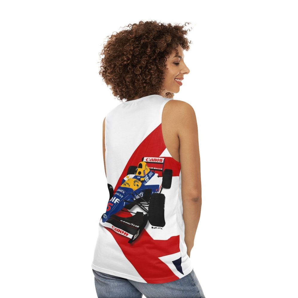 Nigel Mansell Williams Renault FW14B Unisex Tank Top - women back