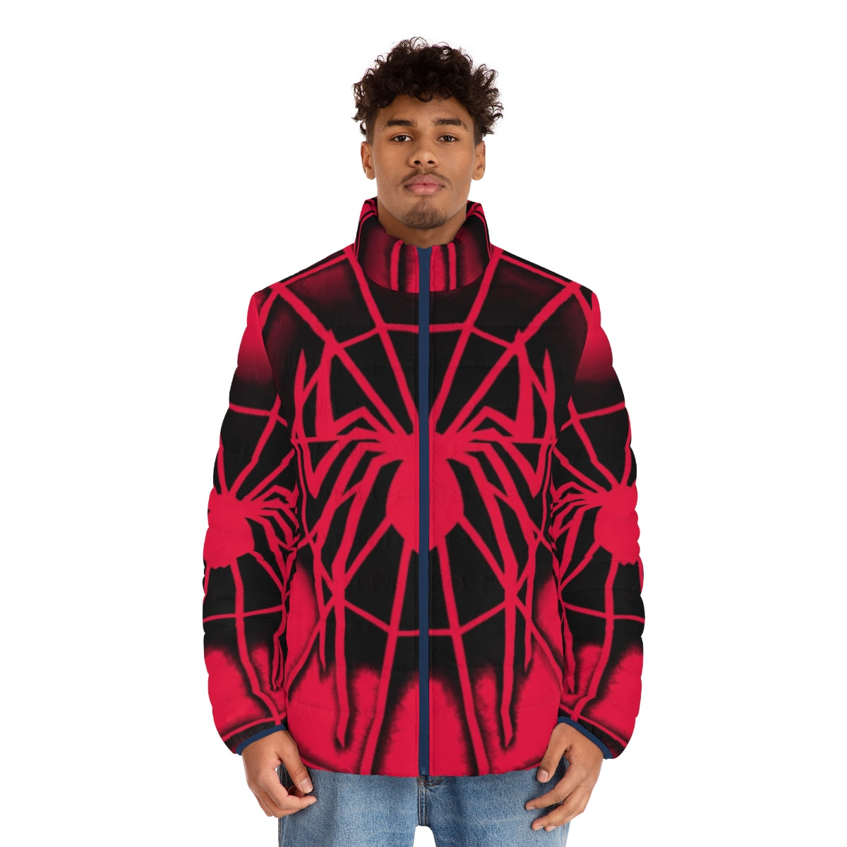 The Human Spider Official 2002 Spiderman Puffer Jacket - men front