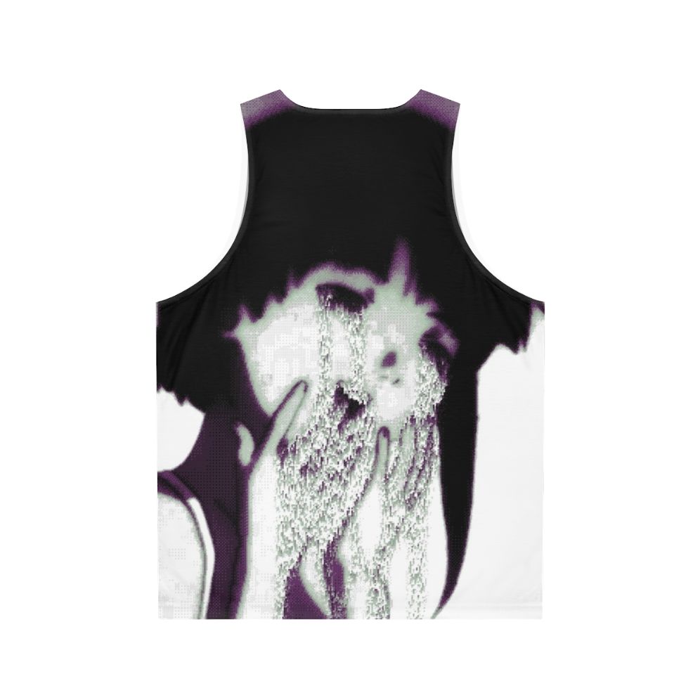 Anime-Inspired Glitch Art Pixel Tank Top - Back