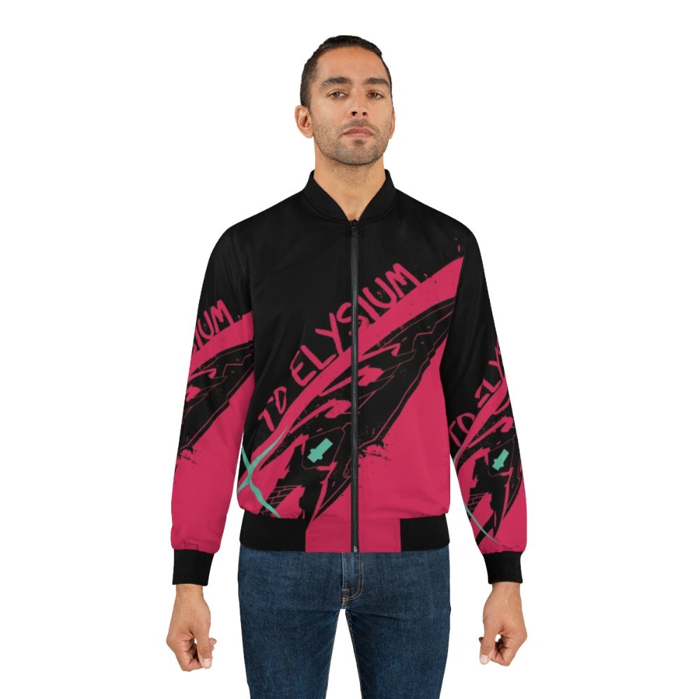 Xenoblade Chronicles 2 Pyra Bomber Jacket featuring the Aegis character - Lifestyle