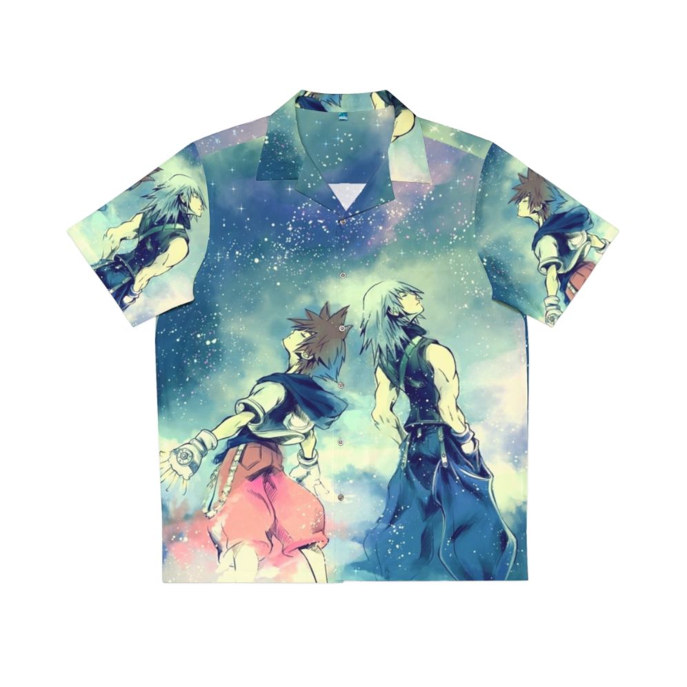 One Sky Hawaiian Shirt featuring Kingdom Hearts characters