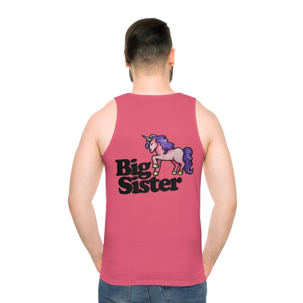 Big Sister Unicorn Tank Top - men back