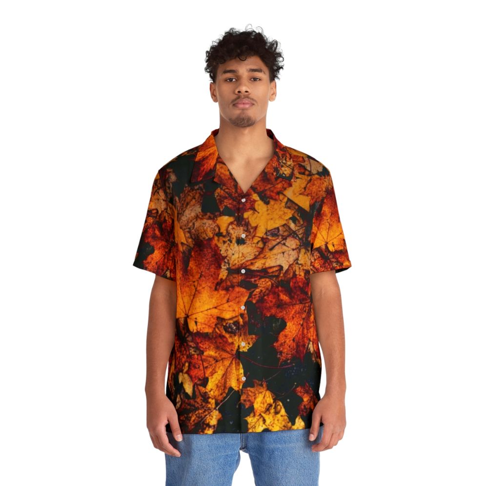 Colorful autumn foliage Hawaiian shirt - People Front