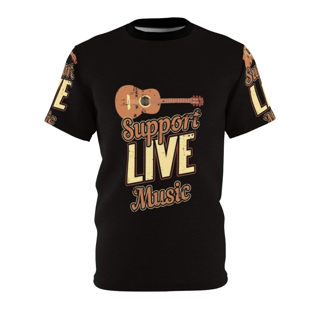 Retro style distressed t-shirt featuring a vintage inspired design for indie rock music fans