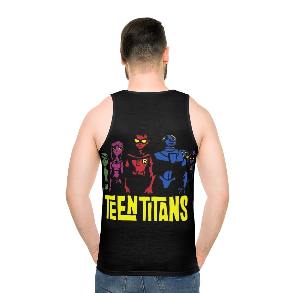 Teen Titans Unisex Silhouette Tank Top - men back