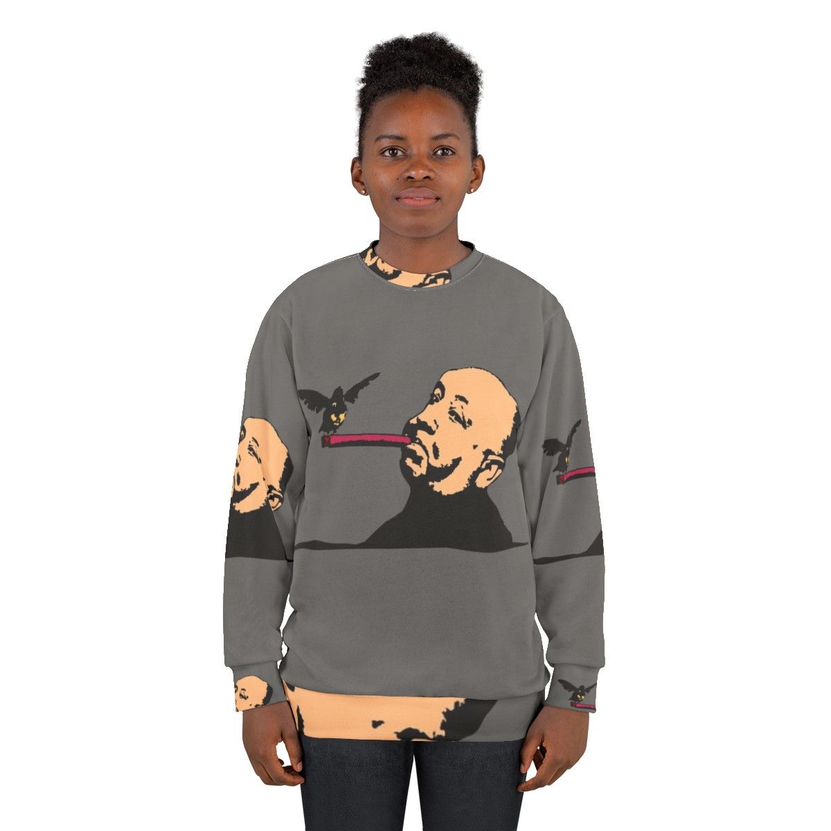 Alfred Hitchcock Sweatshirt with Film Motifs - women