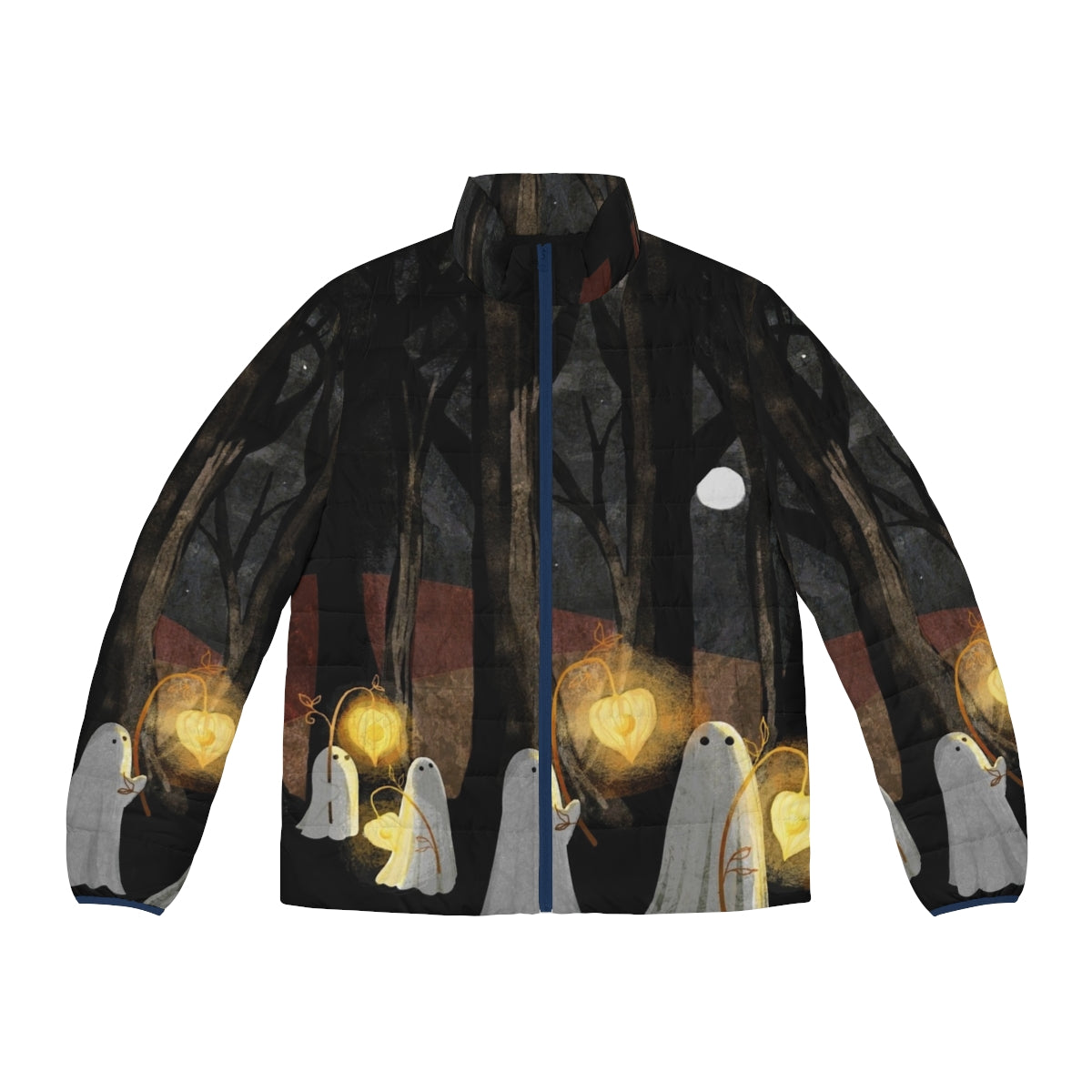 Ghost Parade Puffer Jacket - Spooky and Cozy Outerwear for the Autumn Season