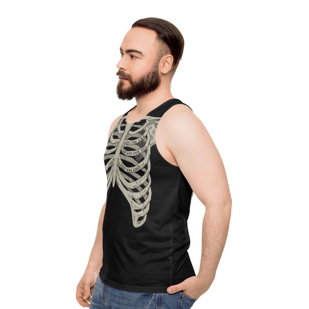 Locked Tomb Ribcage Unisex Skeleton Tank Top - men side