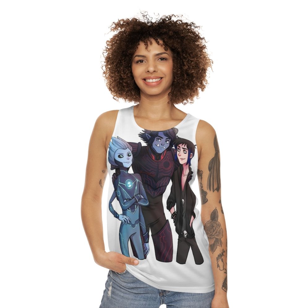 Trollhunters Unisex Tank Top featuring Jim Lake Jr., the troll hero - women