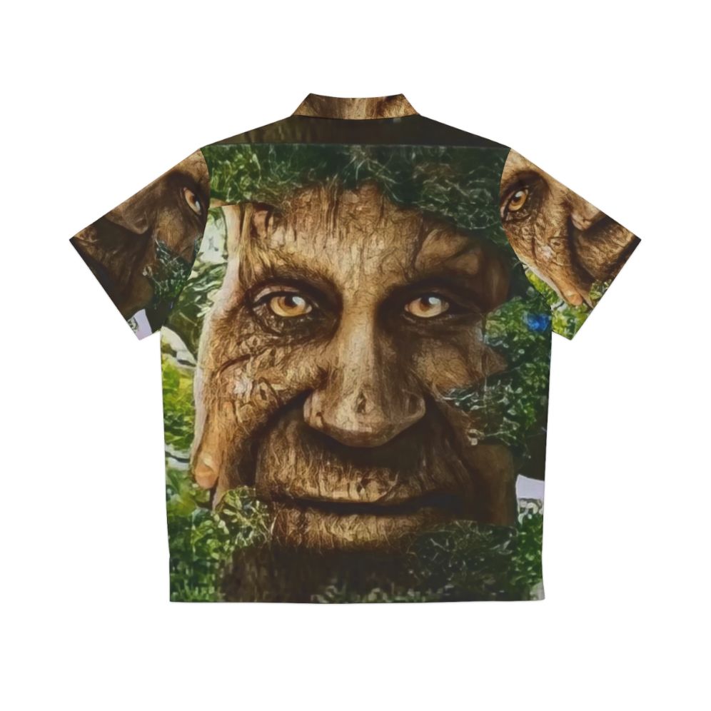 Wise Mystical Tree Meme Hawaiian Shirt with Funny Old Oak Tree Design - Back