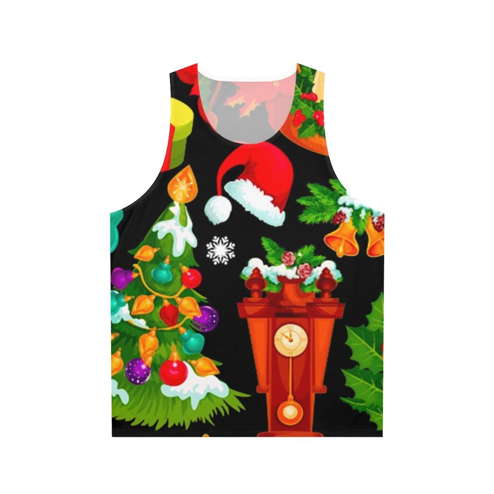 Christmas pattern unisex tank top