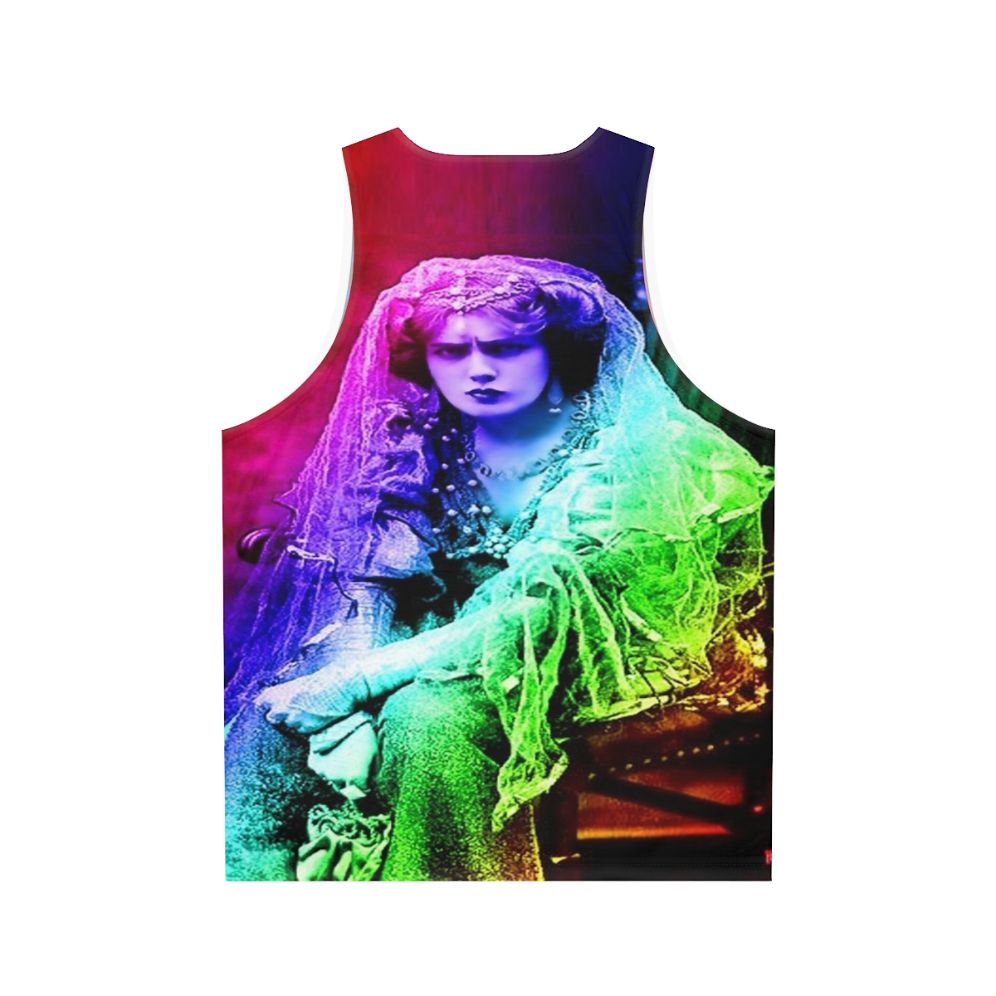 Vampire Unisex Tank Top with Abstract Nature Designs - Back