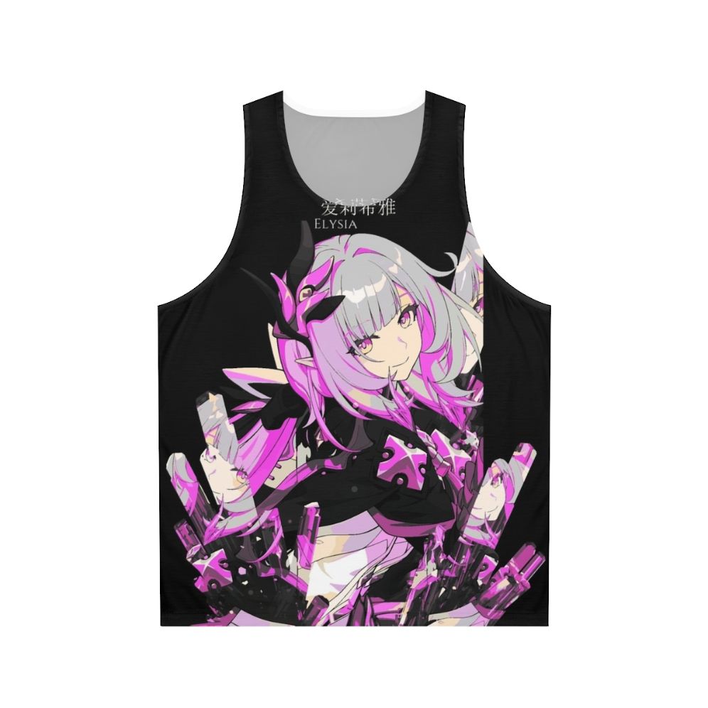 Reflective crystal unisex tank top with fantasy and anime design