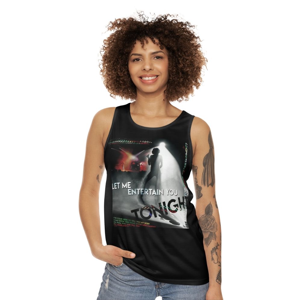 Retro 70s music lover unisex tank top - women