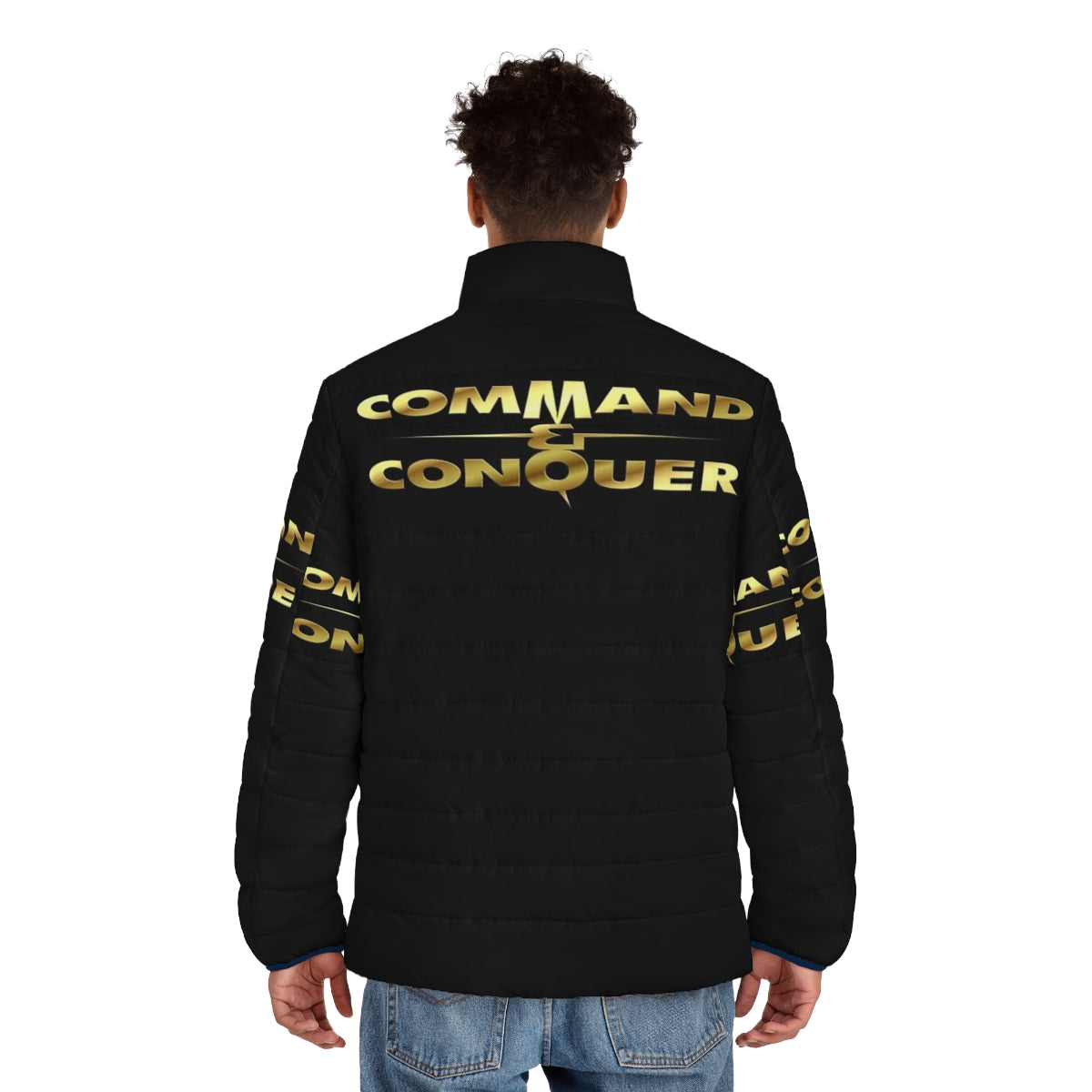 Command and Conquer 64 N64 retro video game puffer jacket - men back