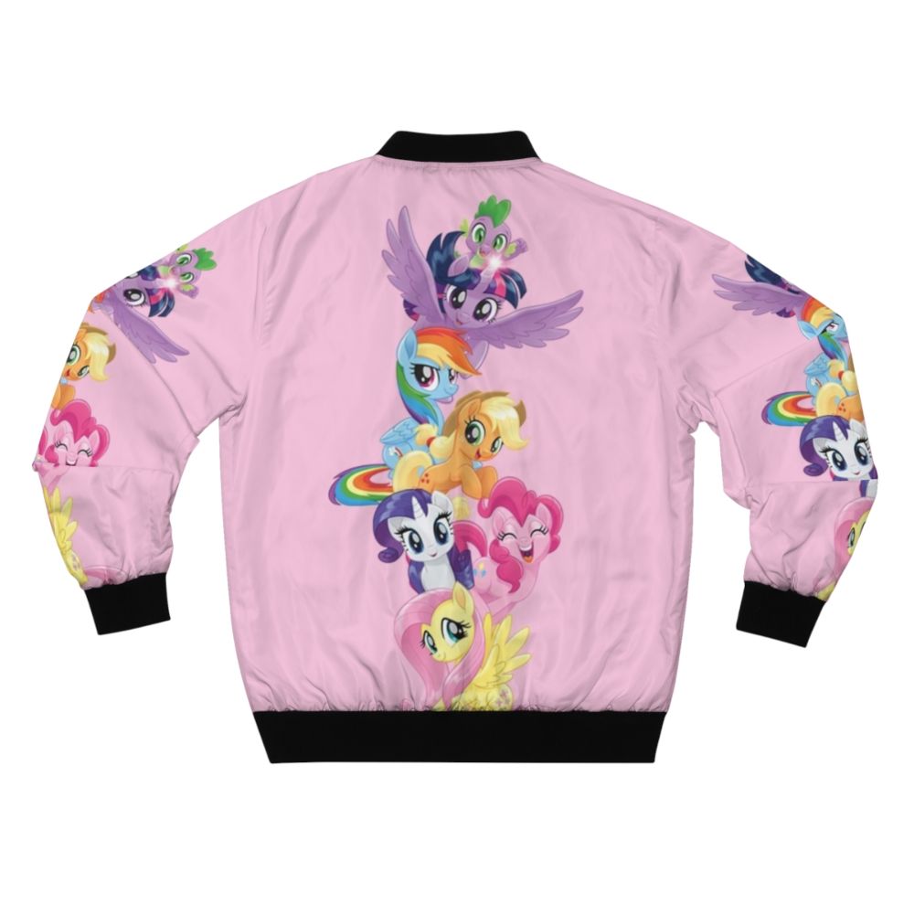 My Little Pony themed bomber jacket with various pony characters - Back