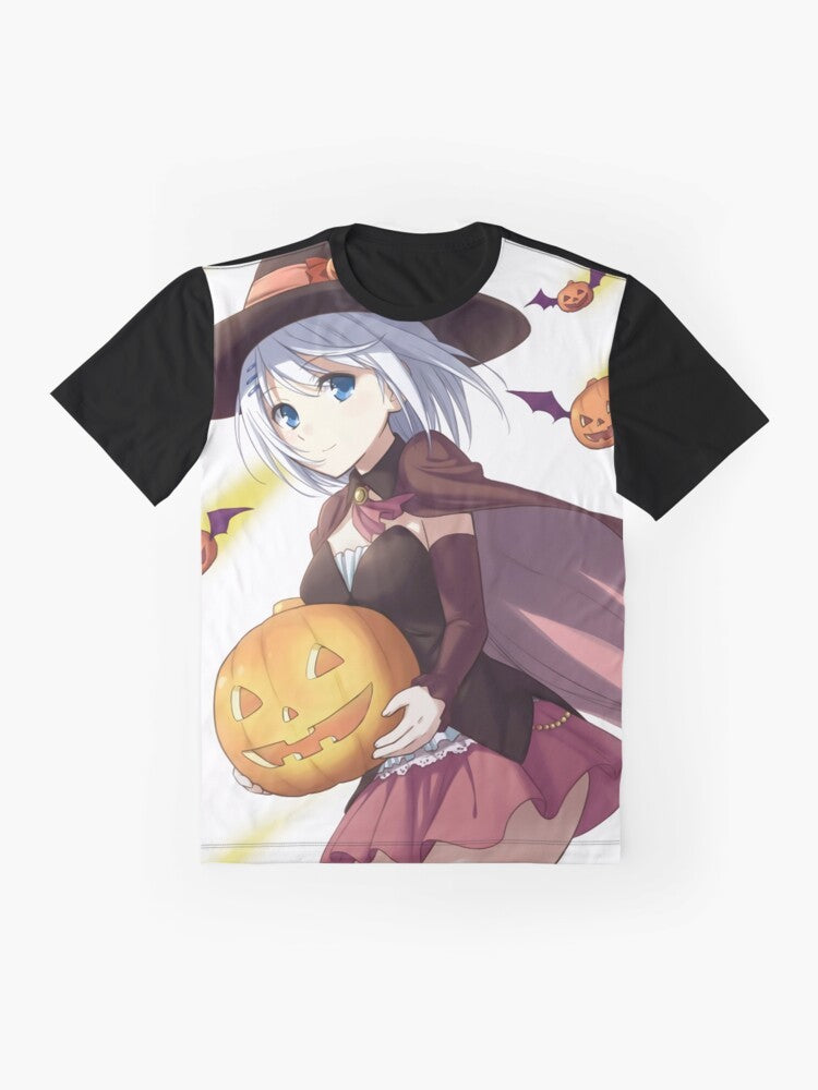 Tobiichi Origami, the beloved anime girl from Date A Live, featured on a high-quality graphic t-shirt design. - Flat lay