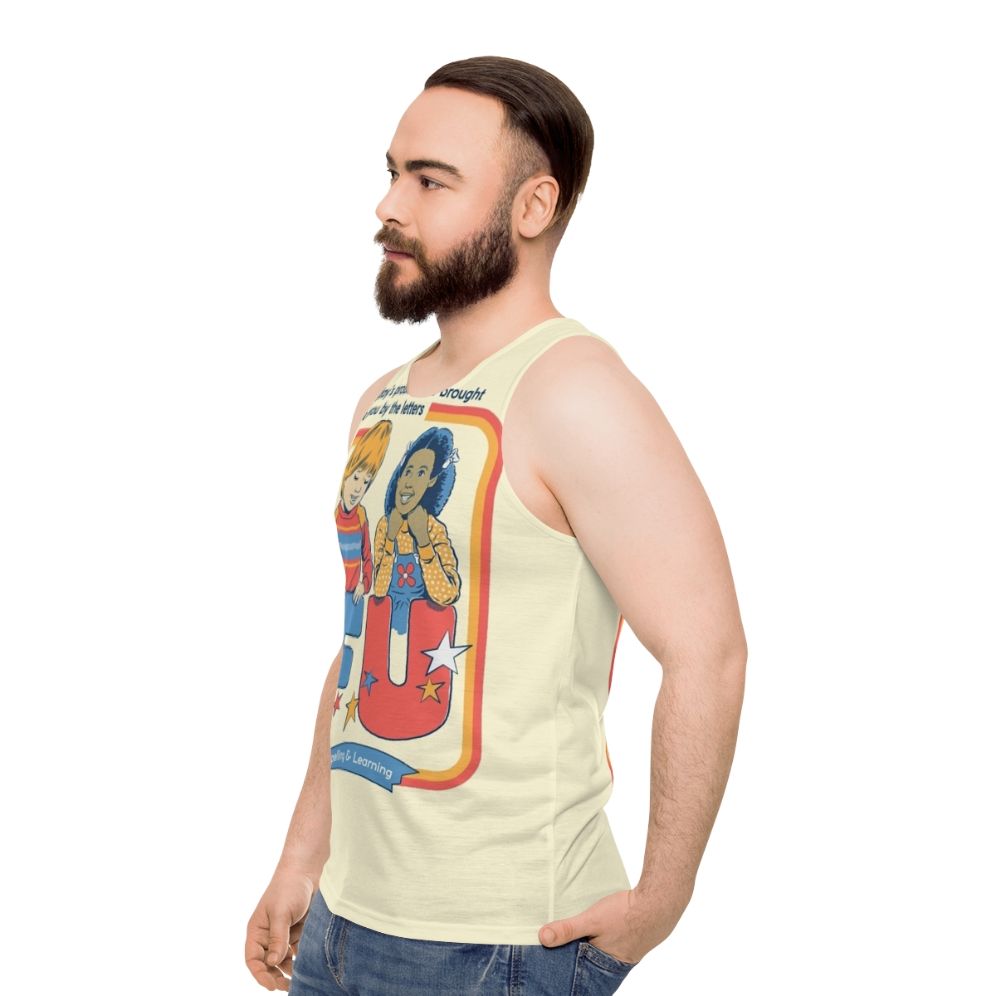 Vintage sarcastic 'Today's Problems' unisex tank top - men side