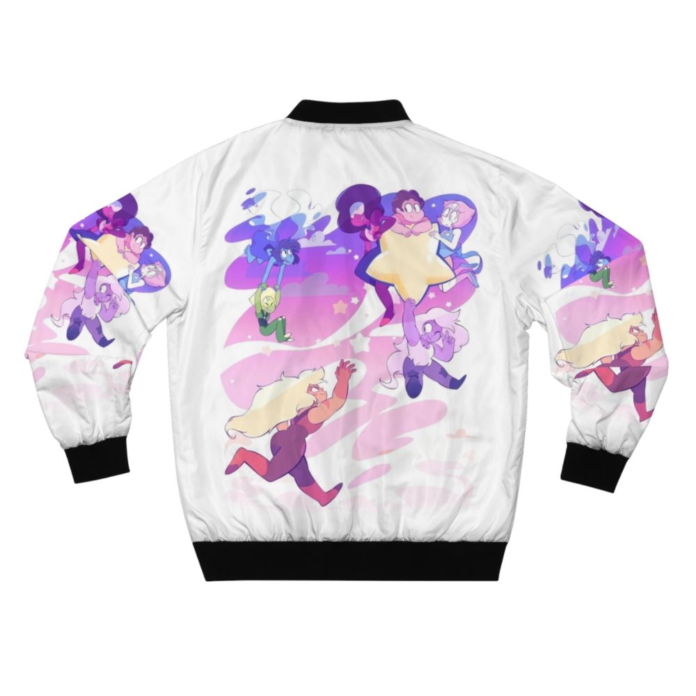 Steven Universe Crystal Gems Bomber Jacket featuring popular characters from the Cartoon Network series - Back