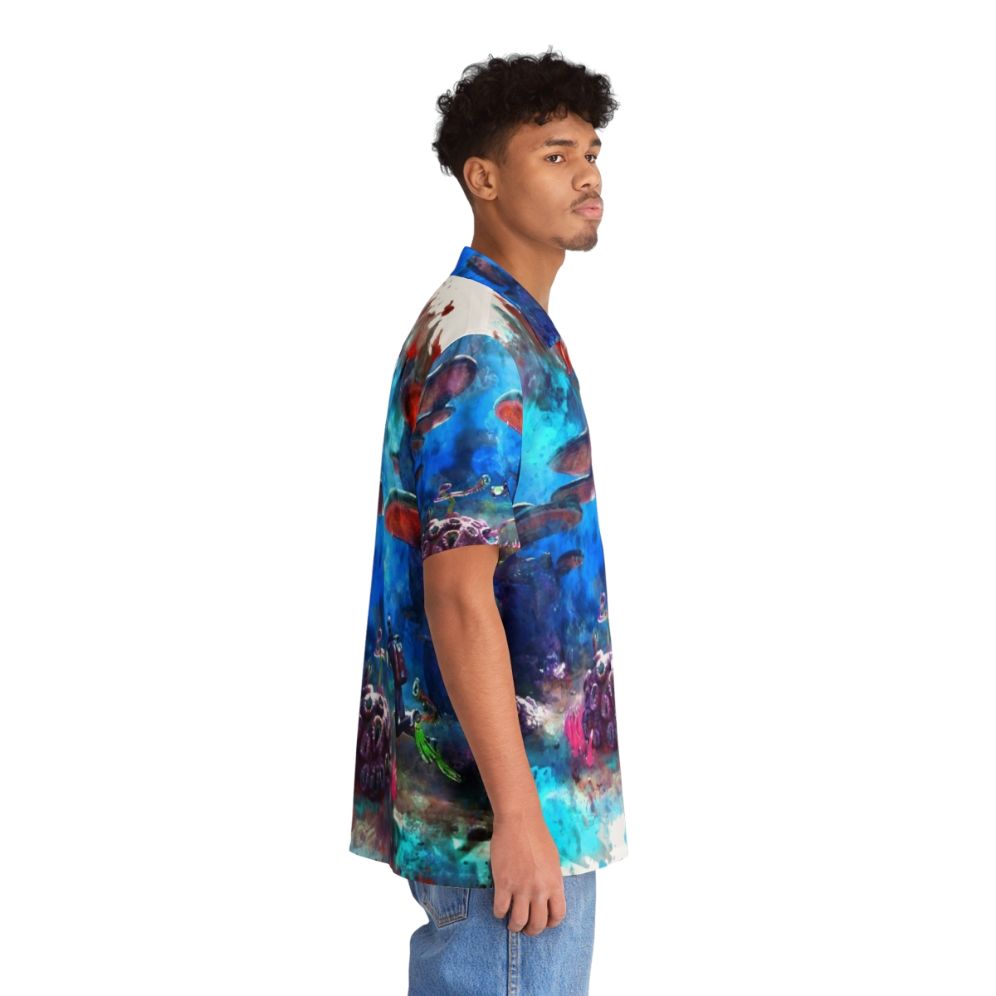 Subnautica Inspired Hawaiian Shirt with Underwater and Ocean Themes - People Pight