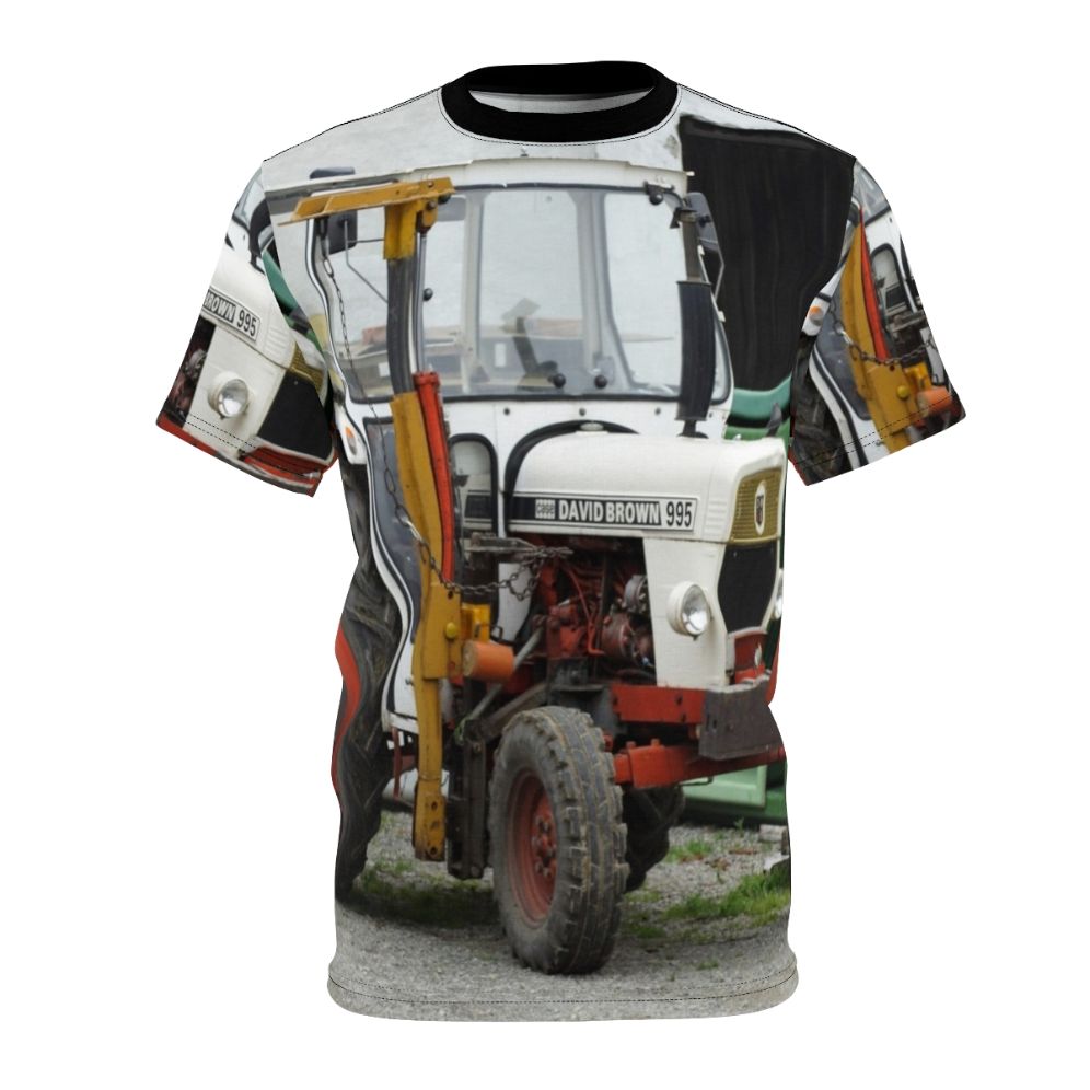 Vintage t-shirt design featuring a David Brown 995 tractor