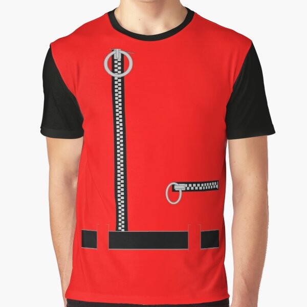 Captain Scarlet graphic t-shirt featuring a retro-style design for cosplay and role play