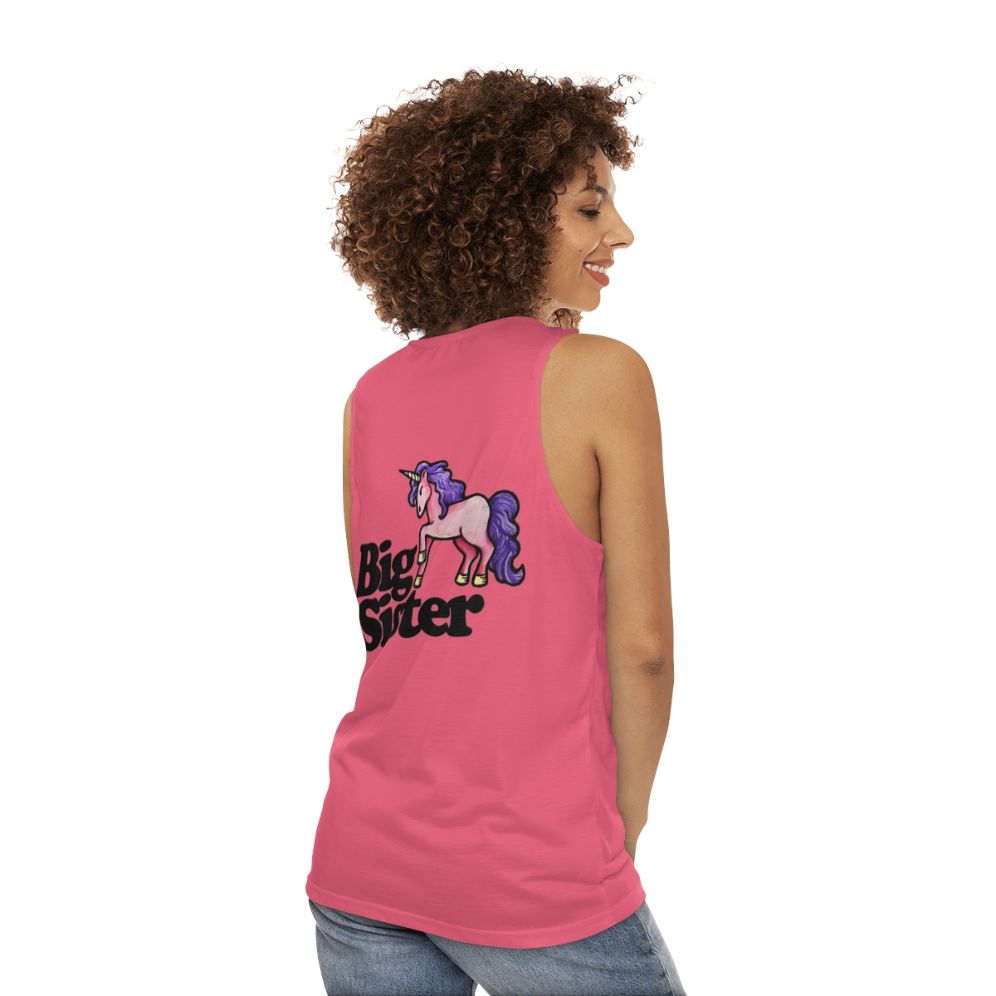 Big Sister Unicorn Tank Top - women back