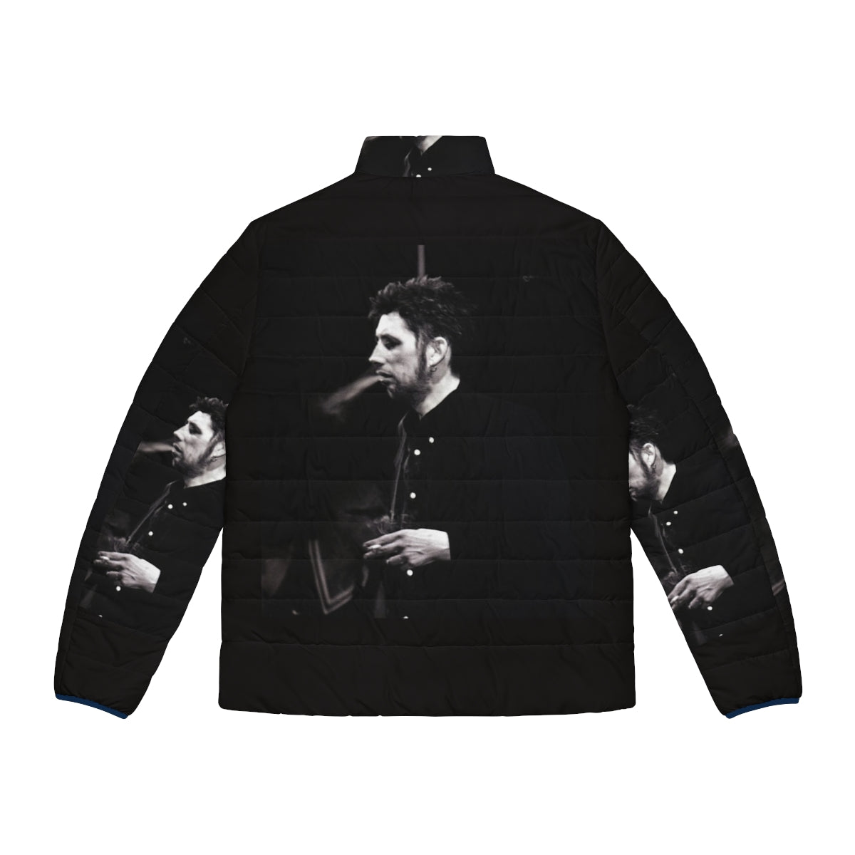 Shane Macgowan Smoking Punk Rock Puffer Jacket - Back