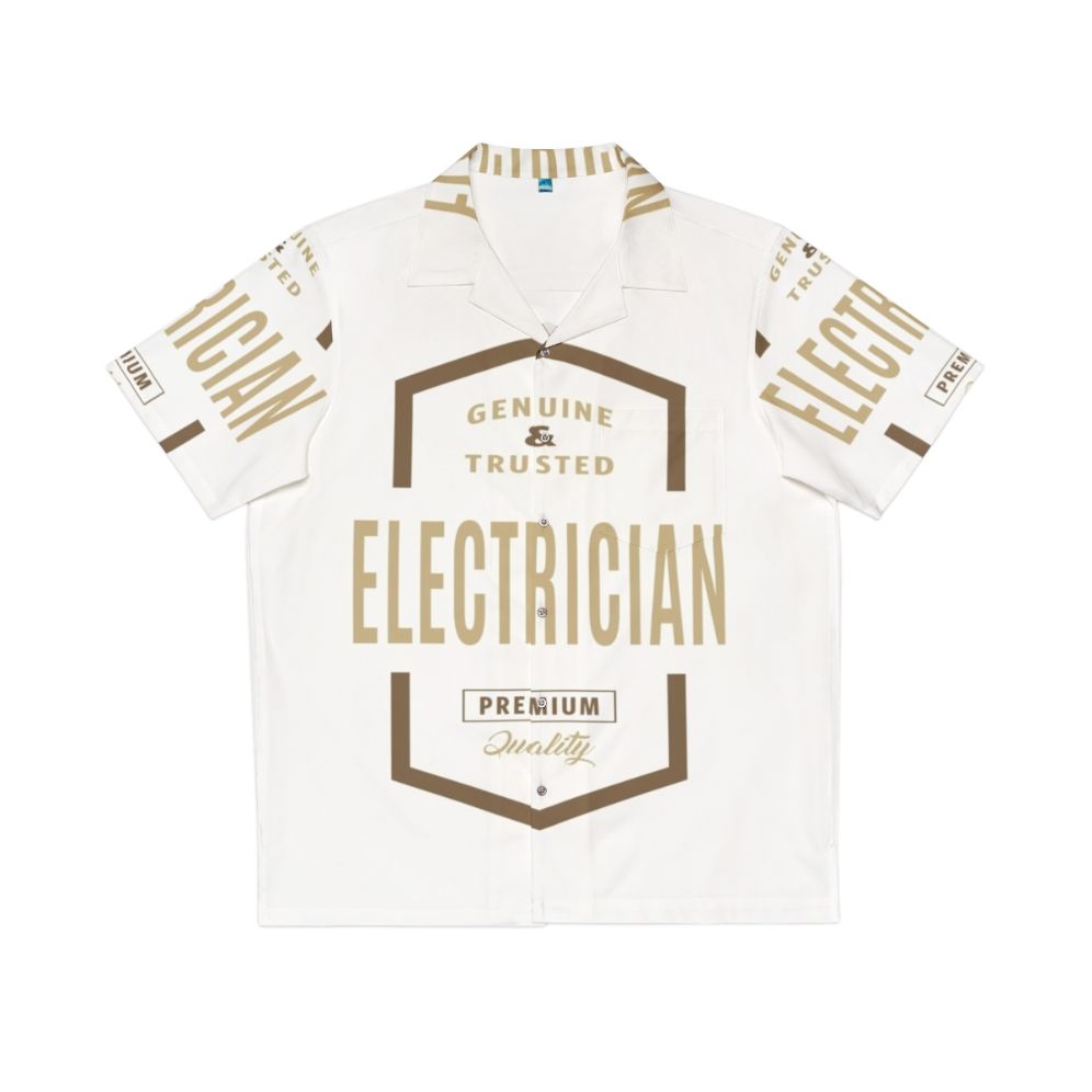 Electrician Hawaiian Work Shirt 2 - Hawaii Inspired Occupational Apparel