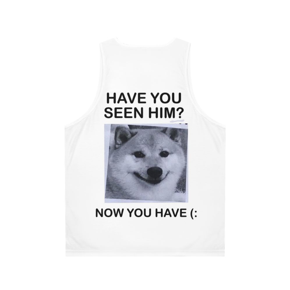 Shiba Inu meme unisex tank top - Back