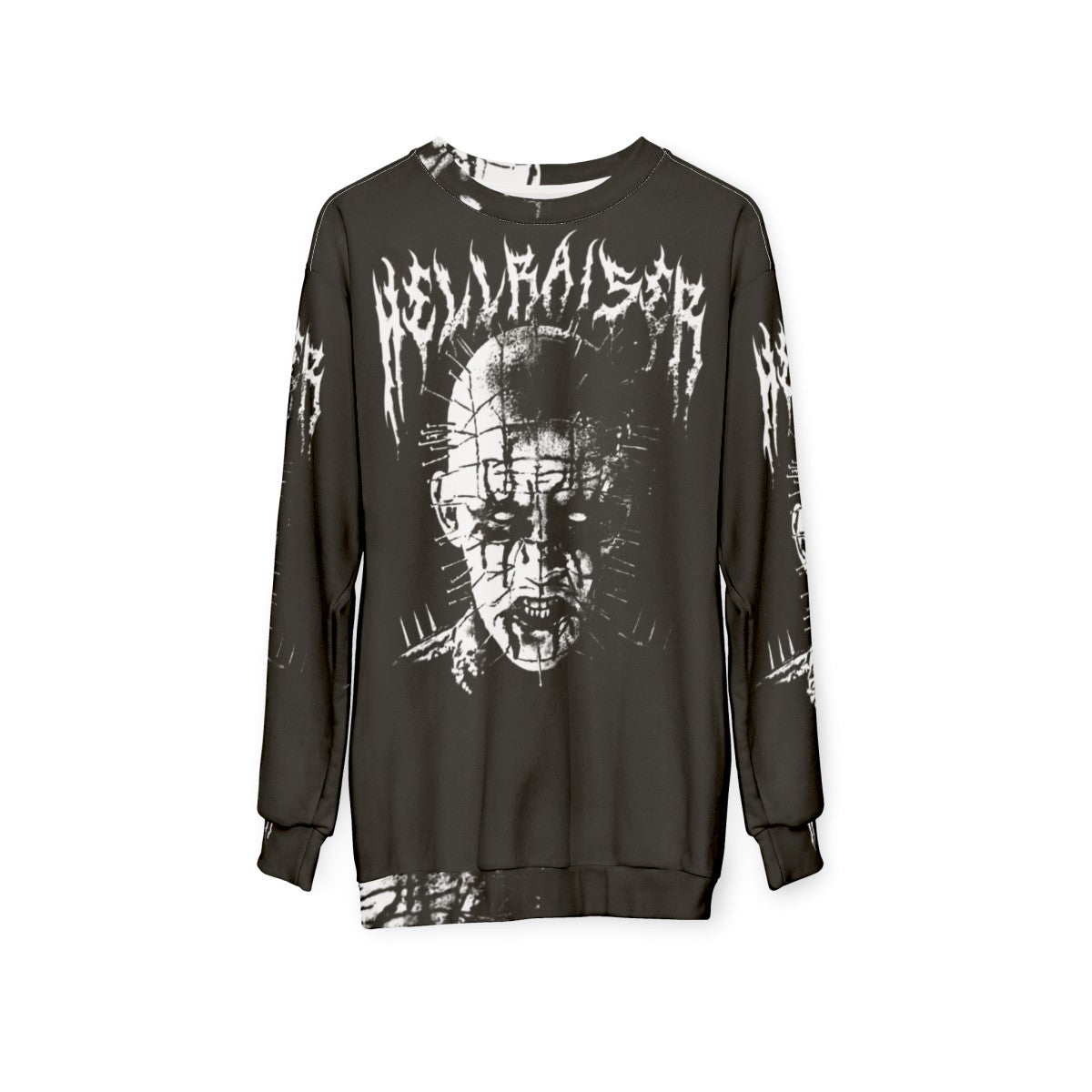 Hellraiser Pinhead Black Metal Sweatshirt - hanging