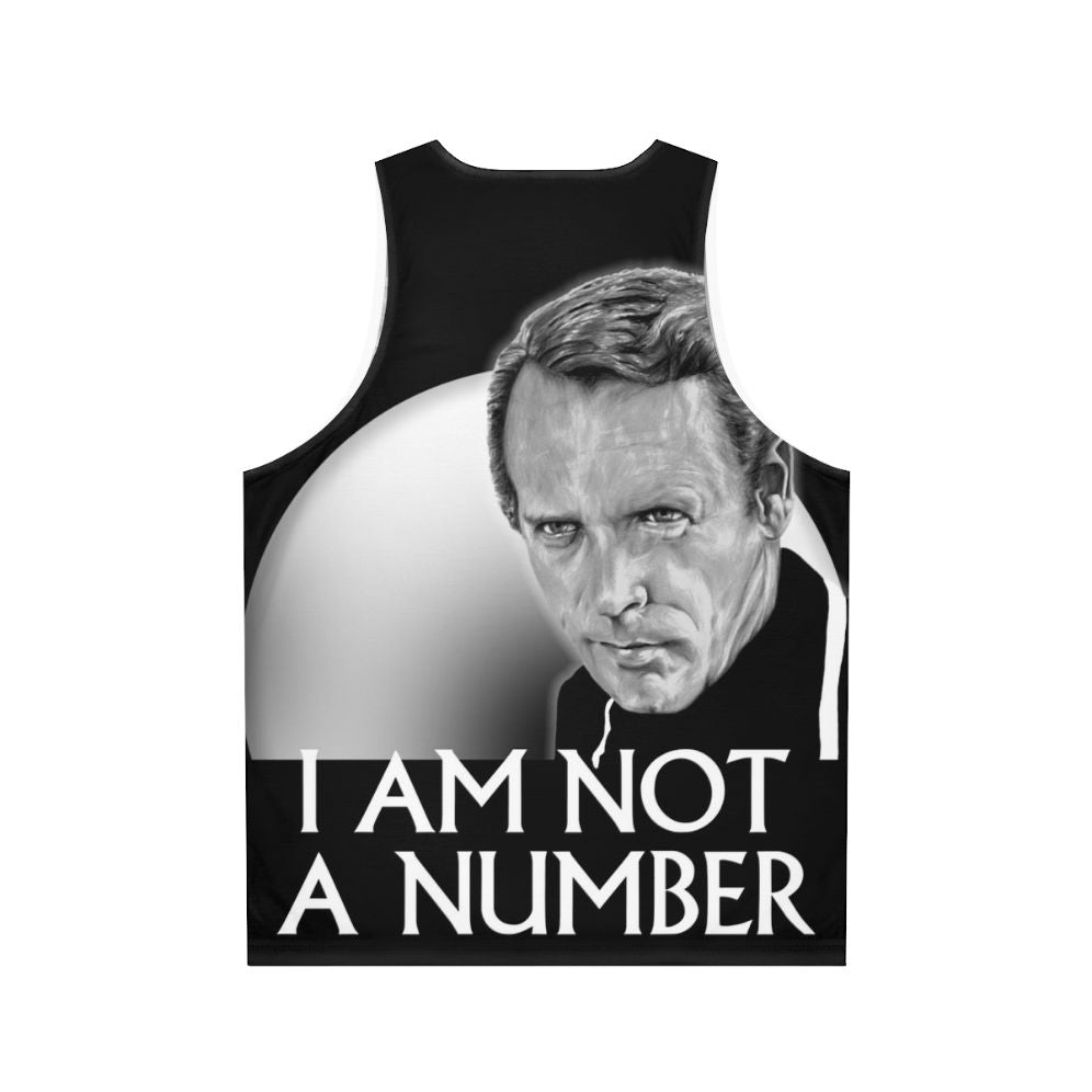 Unisex "I Am Not a Number" Tank Top from The Prisoner TV Show - Back