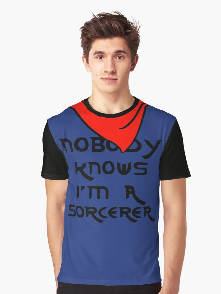 Merlin "Nobody Knows I'm a Sorcerer" graphic t-shirt design - Men