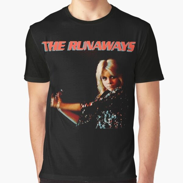 Retro Girl Music Fan Graphic T-Shirt featuring The Runaways band members