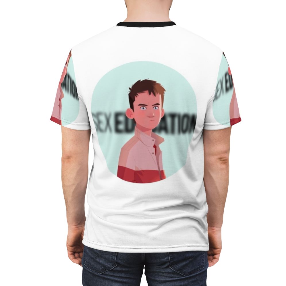 Stylish t-shirt design featuring Otis and Maeve from the popular Netflix series Sex Education - men back