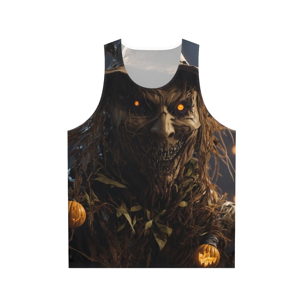 Halloween scarecrow unisex tank top