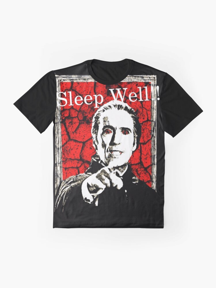 Dracula vampire horror graphic t-shirt design - Flat lay