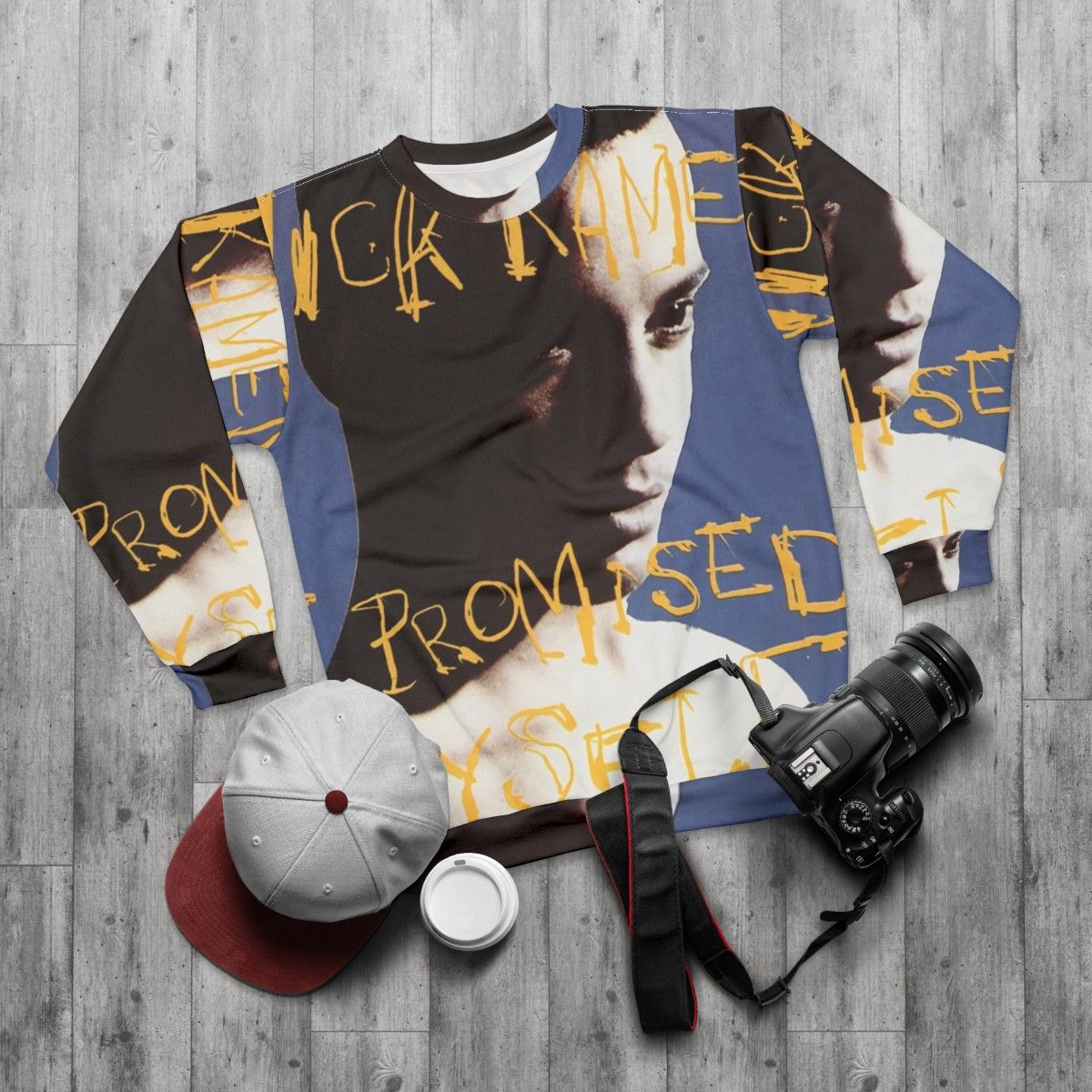 Tribute Nick Kamen "I Promised My Self" Vintage Sweatshirt - flat lay