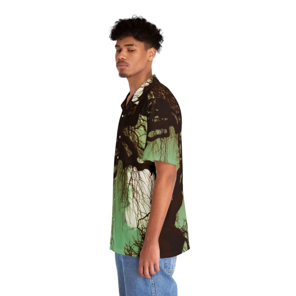 Enchanting Hawaiian Shirt with Forest Nature and Vintage Sky - People Left