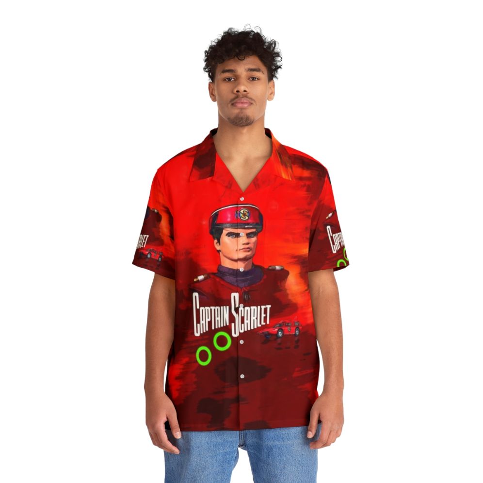 Retro Captain Scarlet Hawaiian Shirt - People Front