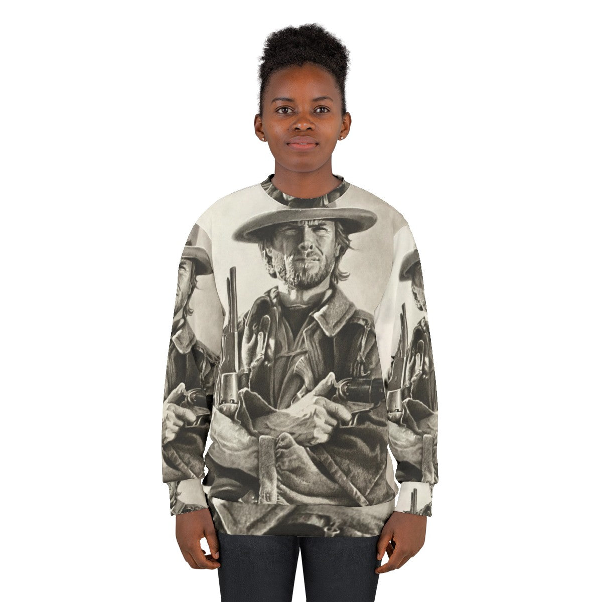 Clint Eastwood sketch sweatshirt - women