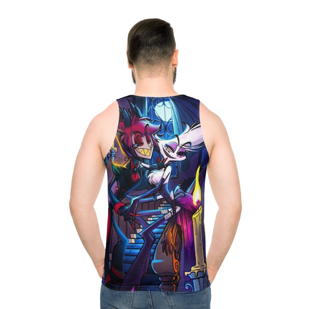 Hazbin Hotel Alastor Unisex Tank Top - men back